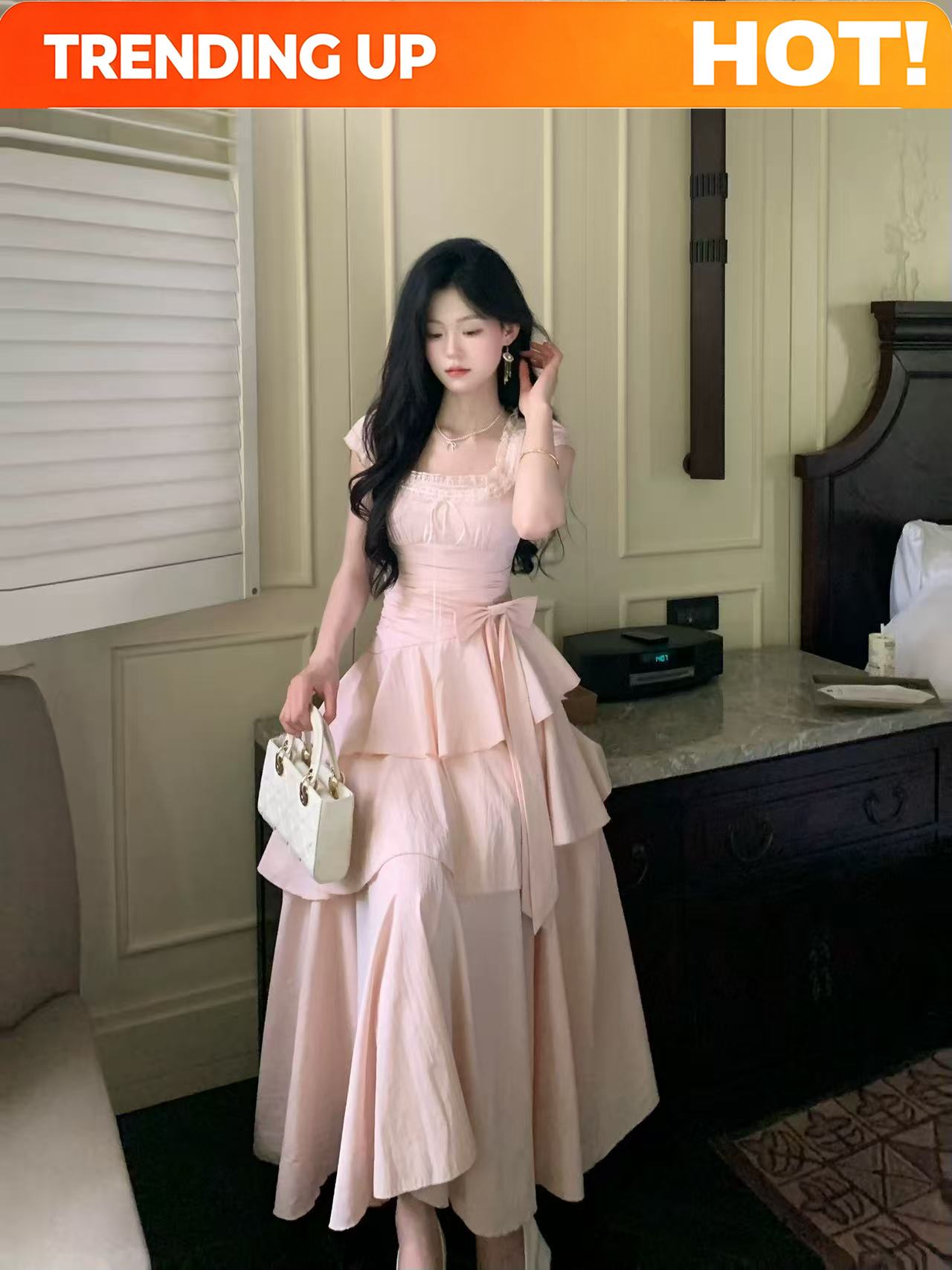 V Vintage Fashion - Французские элегантные винтажные летние женские платья,